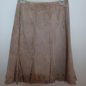 JON  Camel Suede Skirt size 4